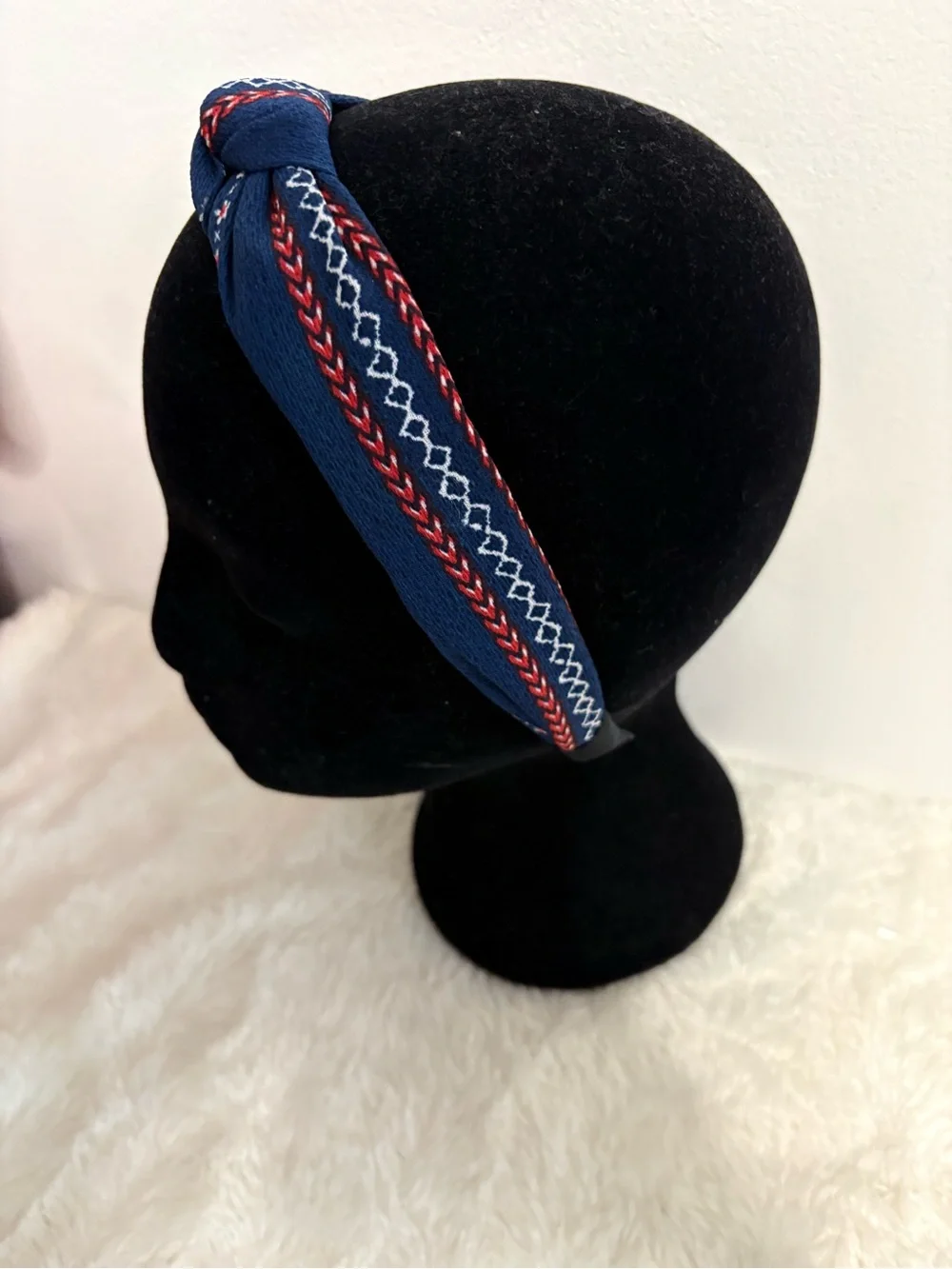 Navy Knotted headband